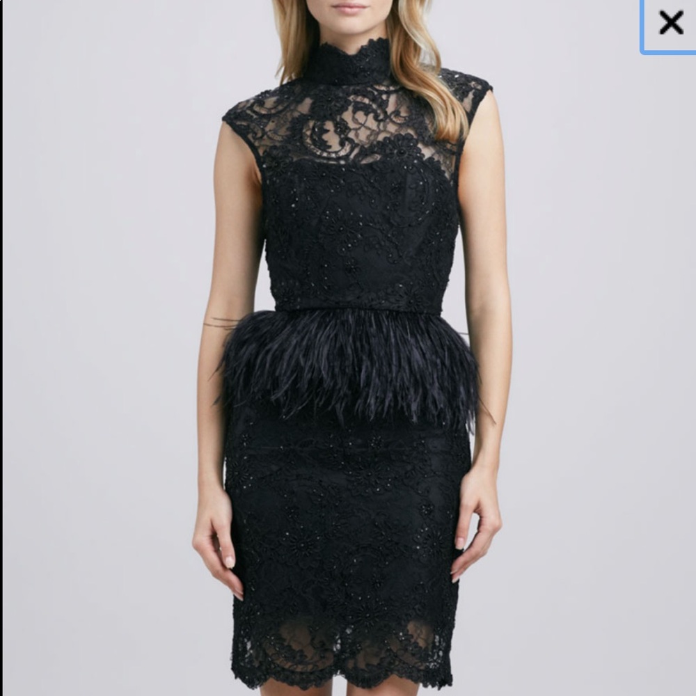 Patricia Feather-Peplum Dress
